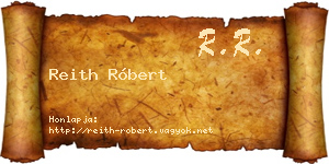 Reith Róbert névjegykártya